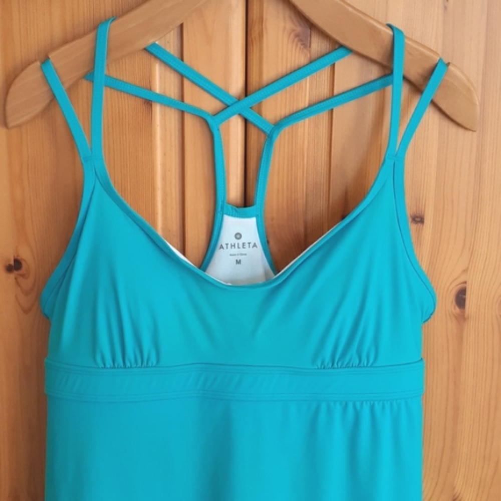 Athleta Shorebreak Racer Back Outdoor Dress Size Medium - Picture 2 of 9